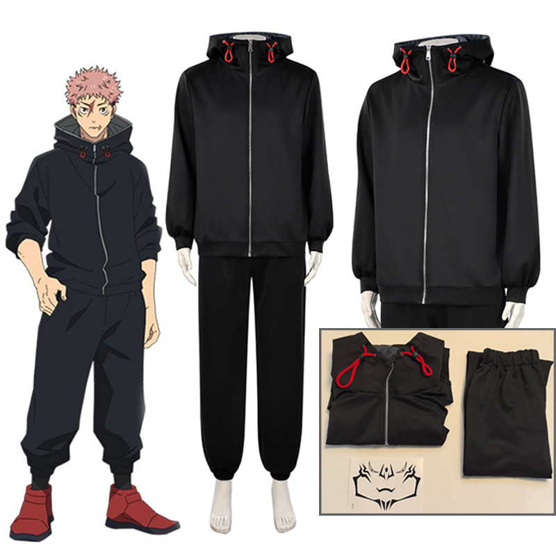 Cosplay Anime Jjk - Yuji Itadori Cosplay Costume Set with