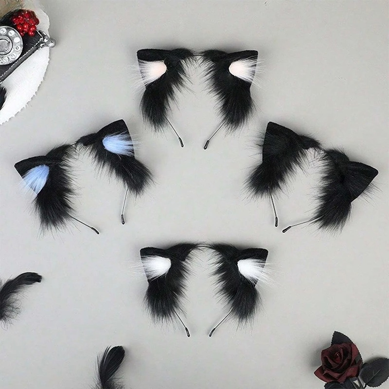 1pcs Cat Ears Halloween Headba - đánh giá và giá Anime Cosplay Girl With Black Hair