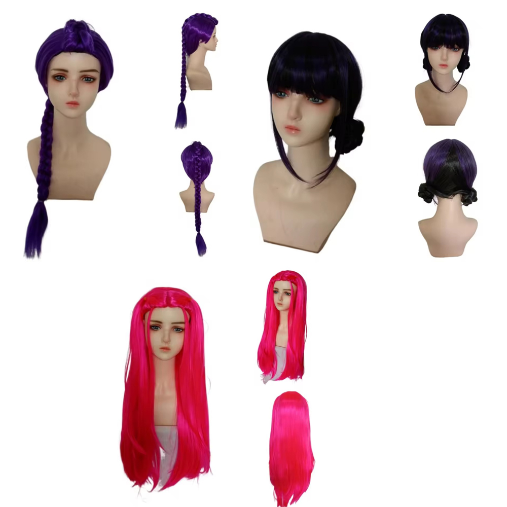 Anime Long Purple Braiding Hai - đánh giá và giá Anime Cosplay Girl With Black Hair