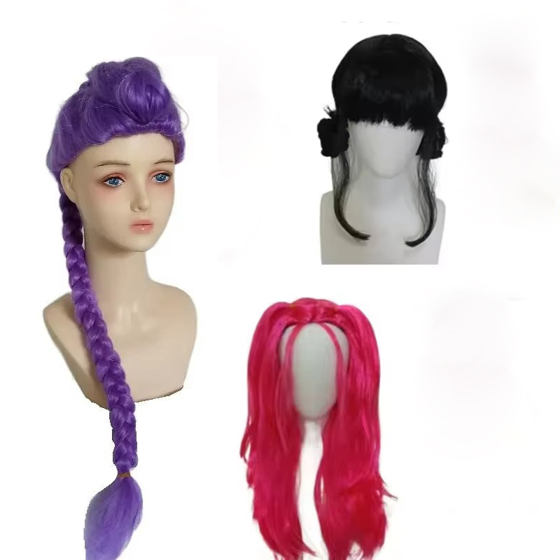 Anime Long Purple Braiding Hai - đánh giá và giá Anime Cosplay Girl With Black Hair