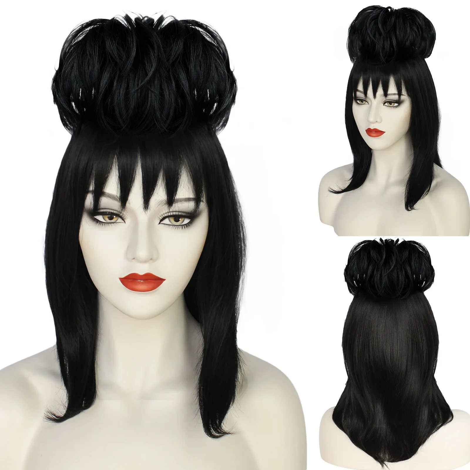 Lydia Deetz Cosplay Wig Bride  - đánh giá và giá Anime Cosplay Girl With Black Hair
