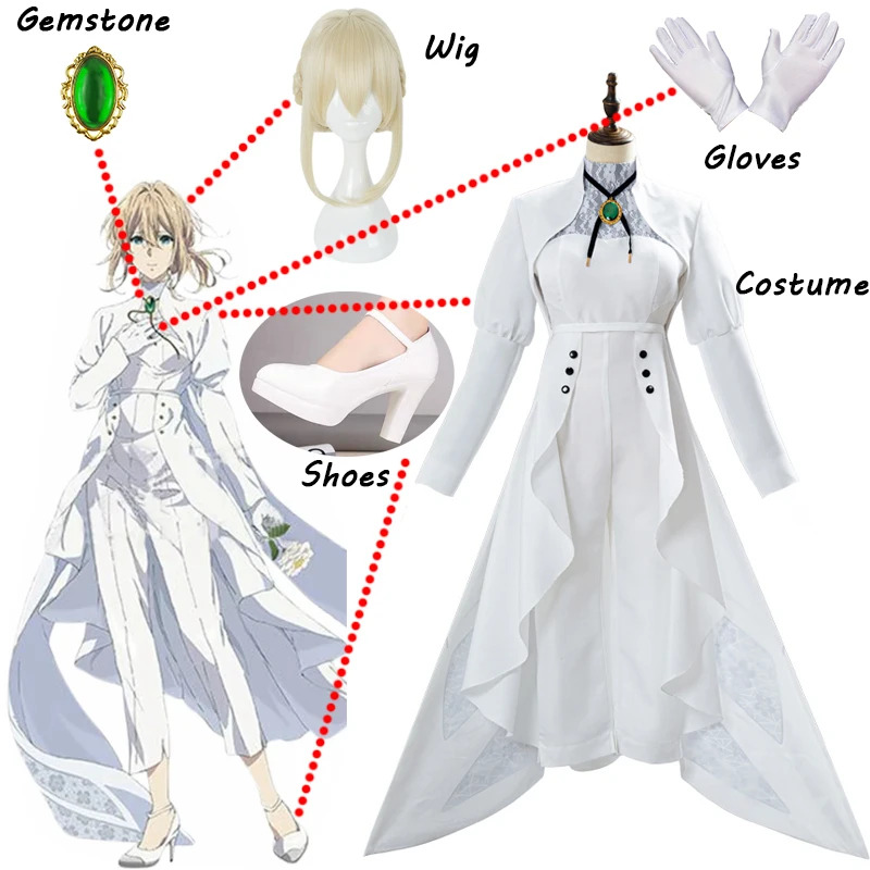 Anime Violet Evergarden Cospla - đánh giá và giá Violet Evergarden Dress